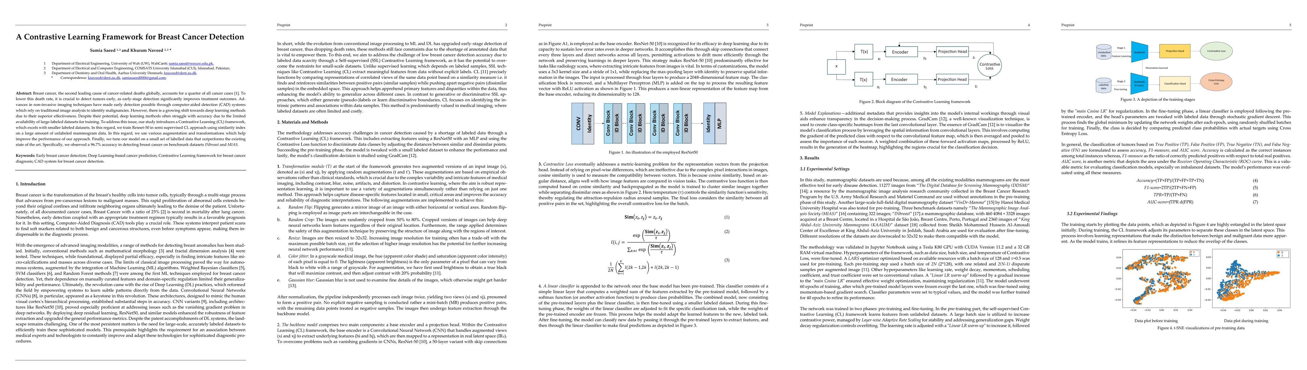 Thumbnail for A Contrastive Learning Framework for Breast Cancer Detection