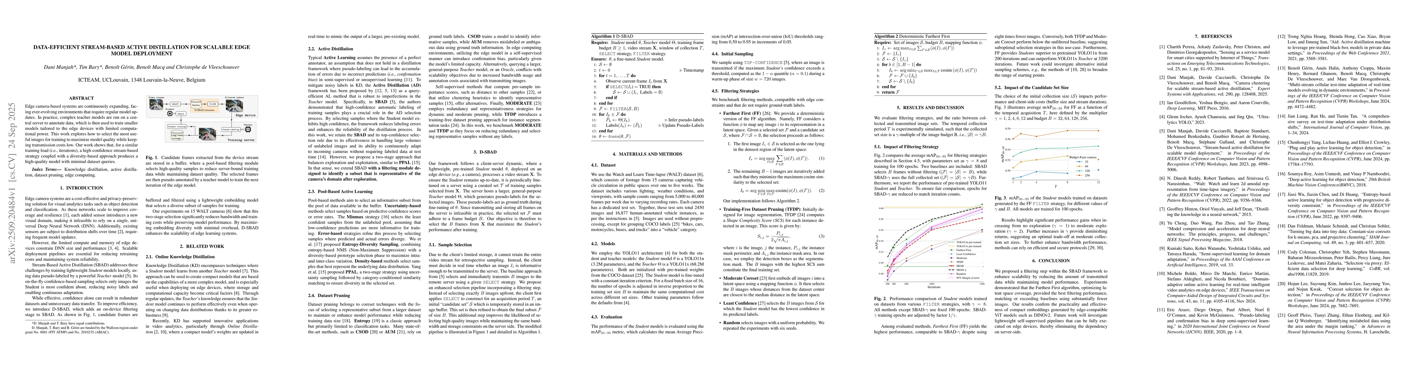 Thumbnail for Data-Efficient Stream-Based Active Distillation for Scalable Edge Model
  Deployment