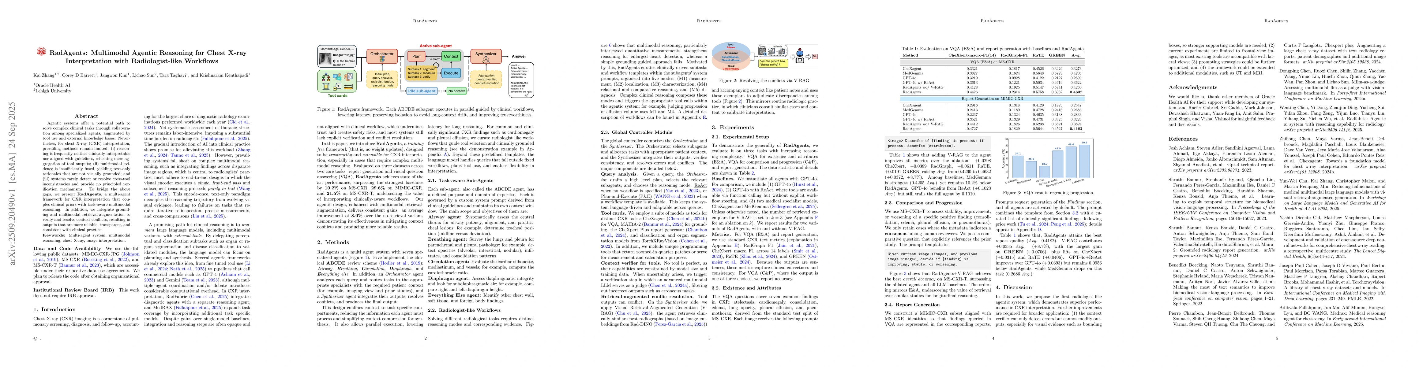 Thumbnail for RadAgents: Multimodal Agentic Reasoning for Chest X-ray Interpretation
  with Radiologist-like Workflows