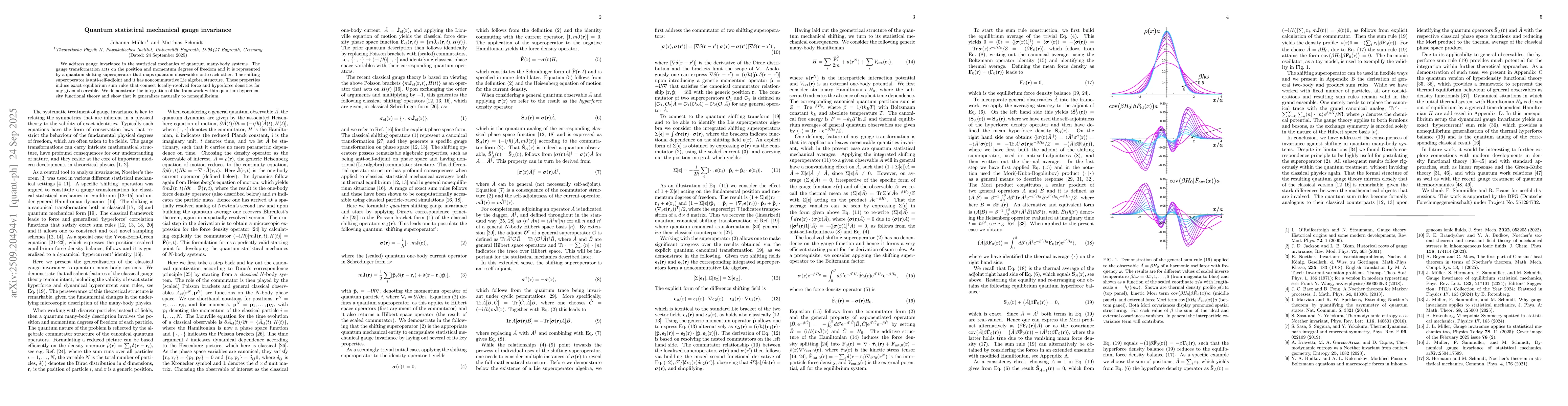 Thumbnail for Quantum statistical mechanical gauge invariance