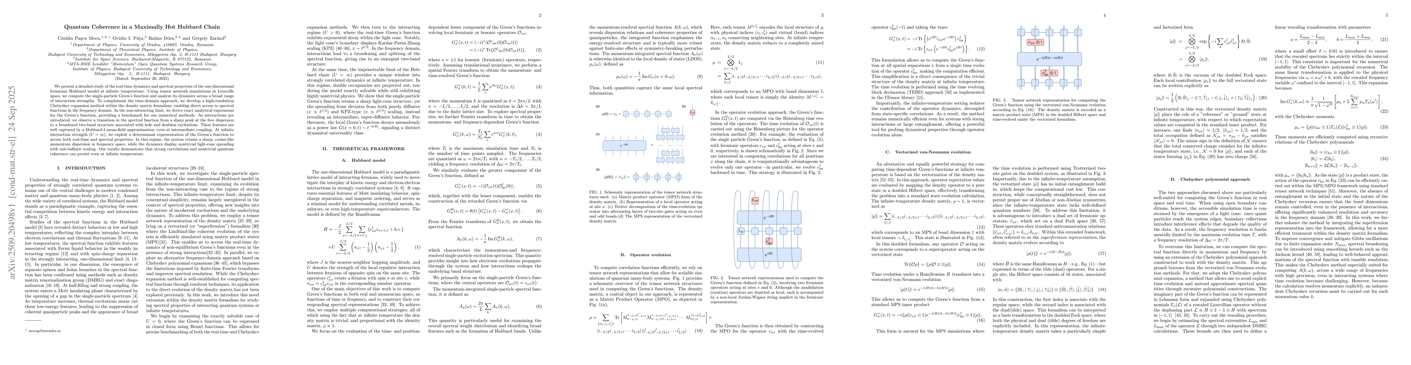 Thumbnail for Quantum Coherence in a Maximally Hot Hubbard Chain