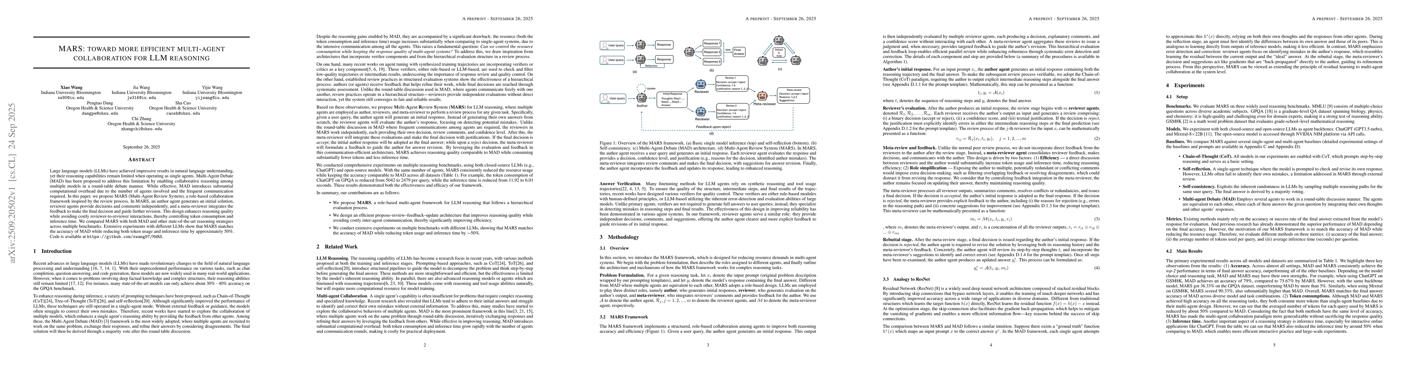 Thumbnail for MARS: toward more efficient multi-agent collaboration for LLM reasoning