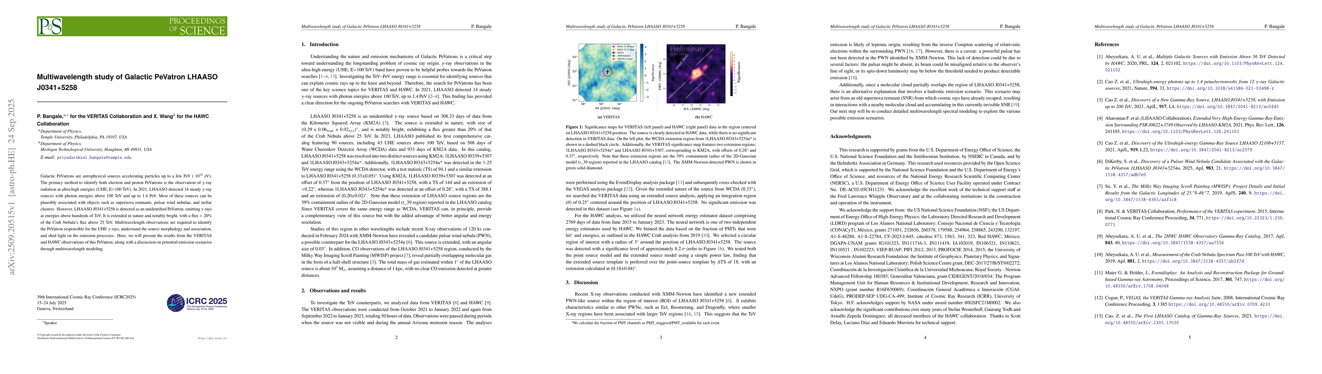 Thumbnail for Multiwavelength study of Galactic PeVatron LHAASO J0341+5258