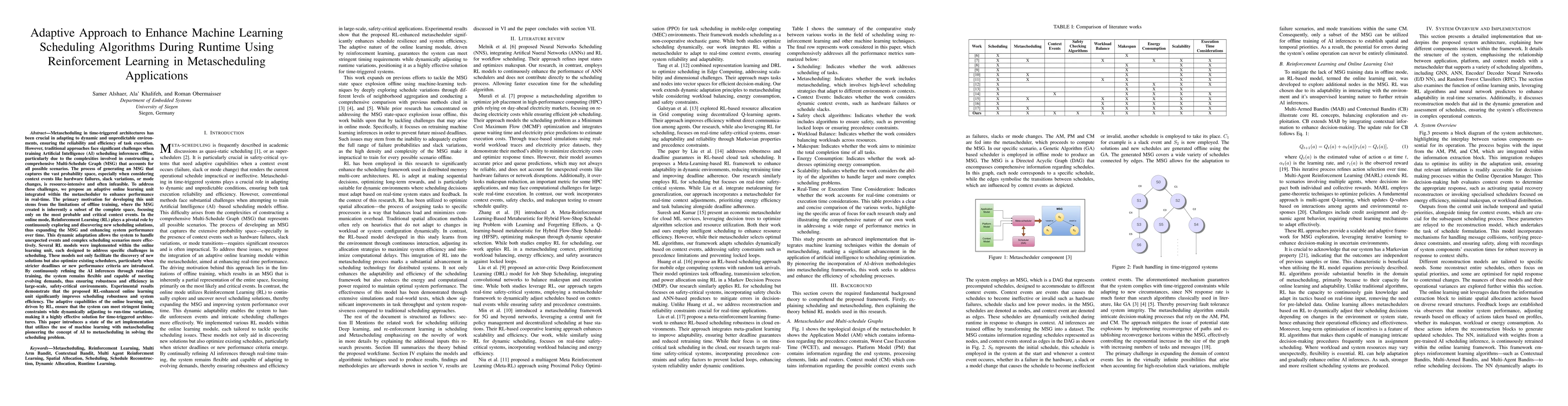 Thumbnail for Adaptive Approach to Enhance Machine Learning Scheduling Algorithms
  During Runtime Using Reinforcement Learning in Metascheduling Applications
