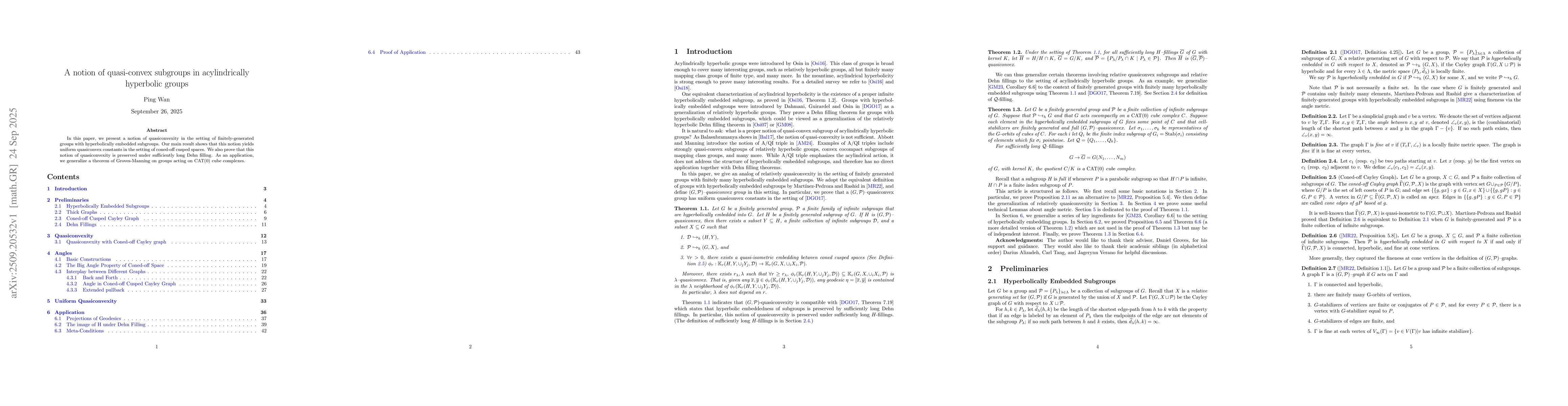 Thumbnail for A notion of quasi-convex subgroups in acylindrically hyperbolic groups