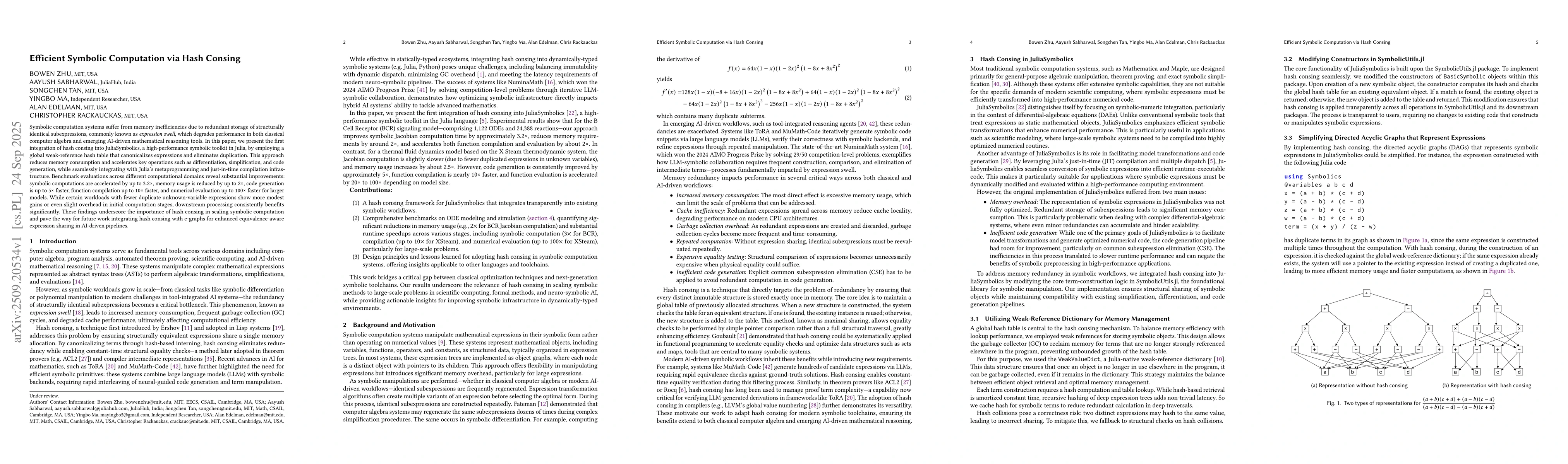 Thumbnail for Efficient Symbolic Computation vis Hash Consing