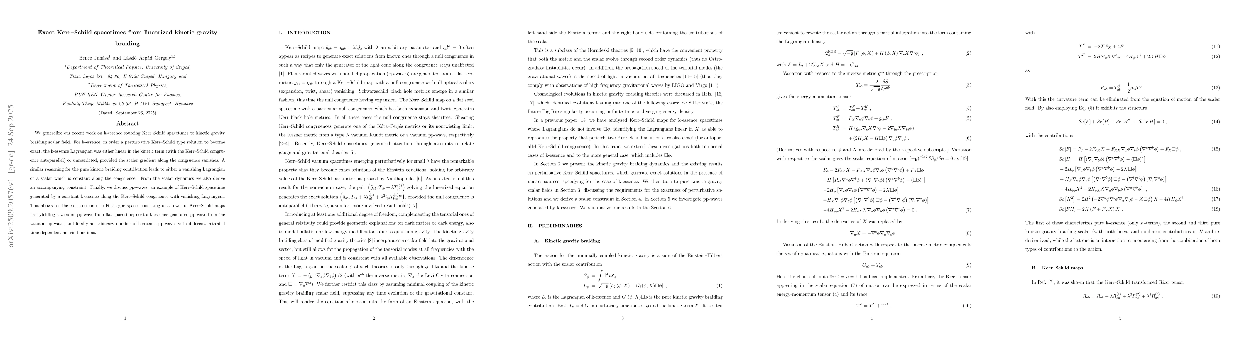 Thumbnail for Exact Kerr--Schild spacetimes from linearized kinetic gravity braiding