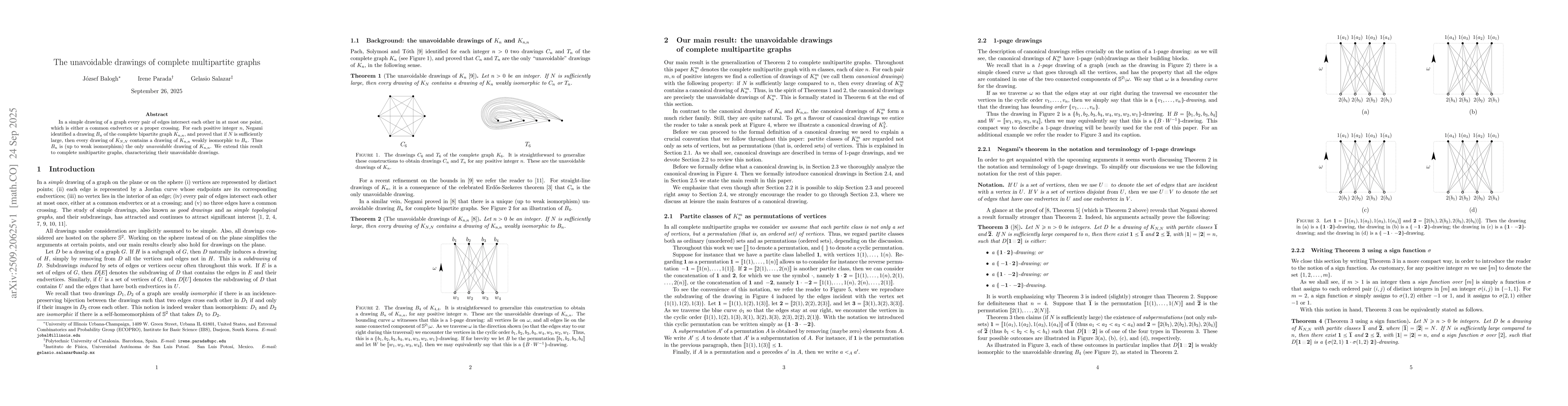 Thumbnail for The unavoidable drawings of complete multipartite graphs