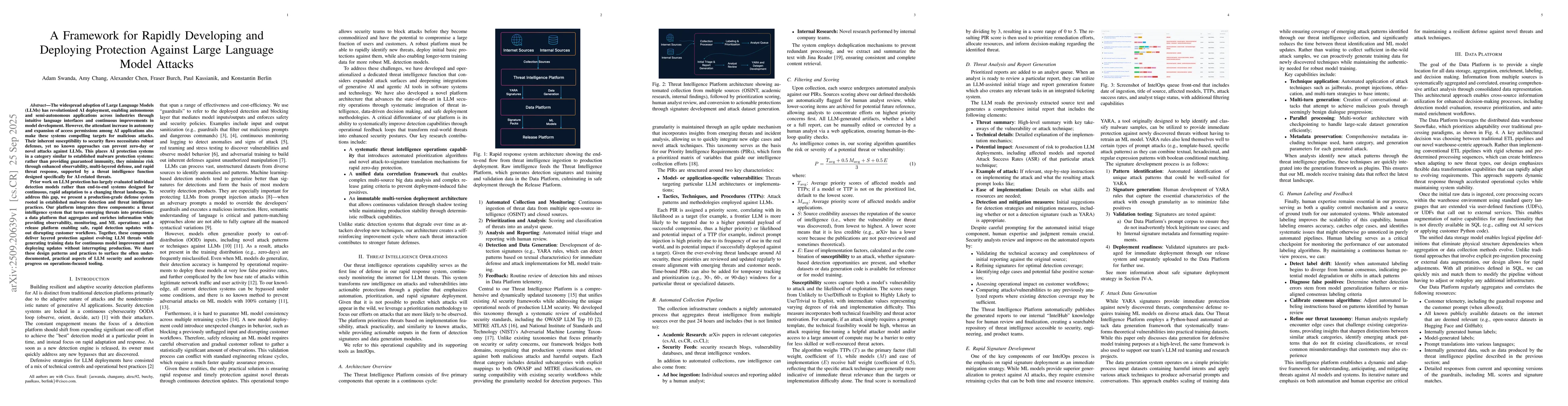 Thumbnail for A Framework for Rapidly Developing and Deploying Protection Against
  Large Language Model Attacks