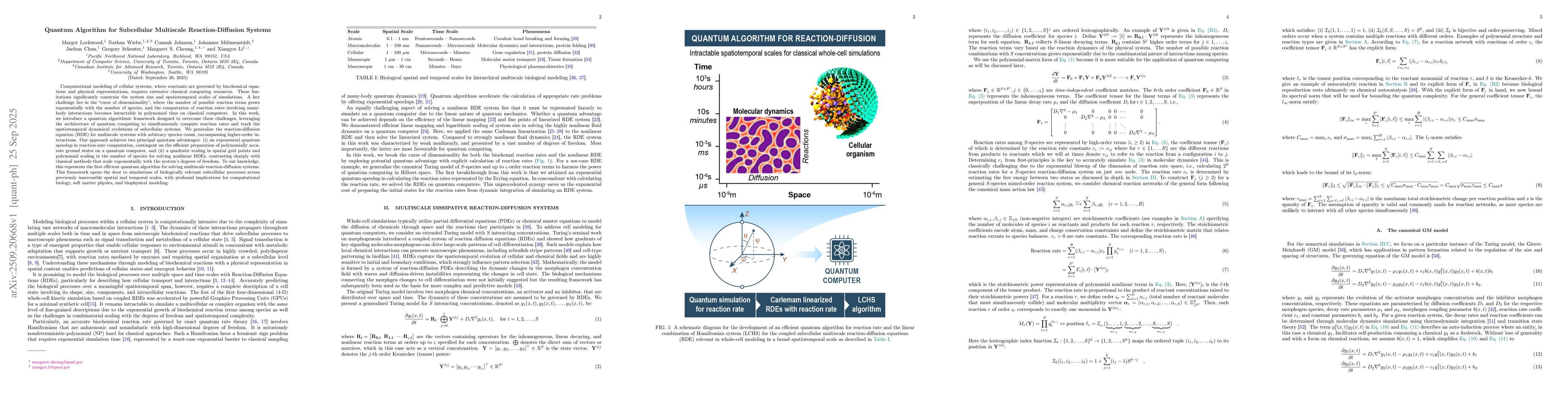 Thumbnail for Quantum Algorithm for Subcellular Multiscale Reaction-Diffusion Systems