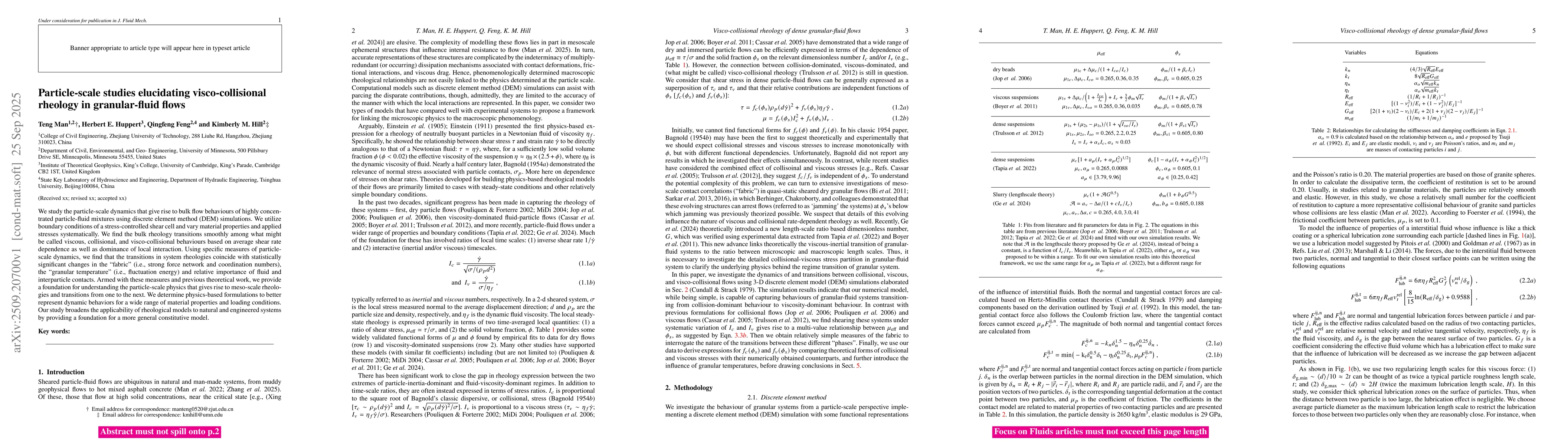 Thumbnail for Particle-scale studies elucidating visco-collisional rheology in
  granular-fluid flows