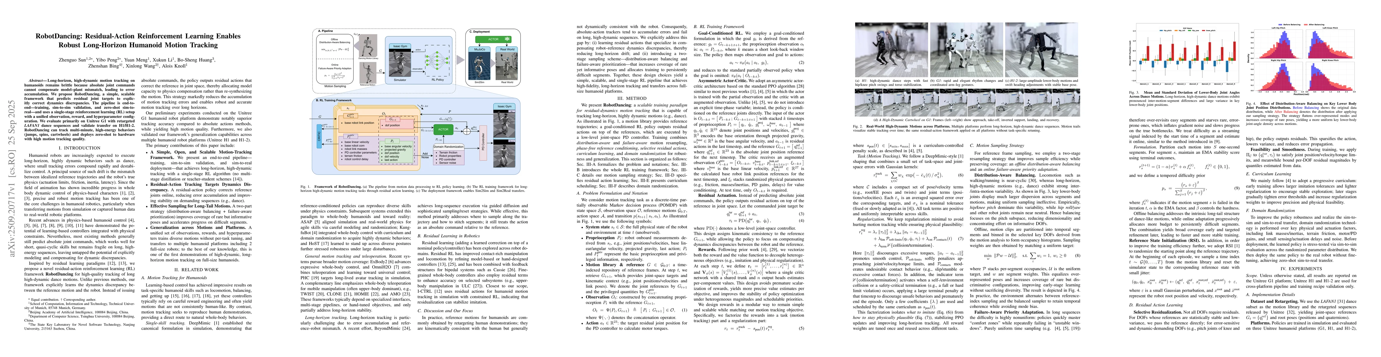 Thumbnail for RobotDancing: Residual-Action Reinforcement Learning Enables Robust
  Long-Horizon Humanoid Motion Tracking