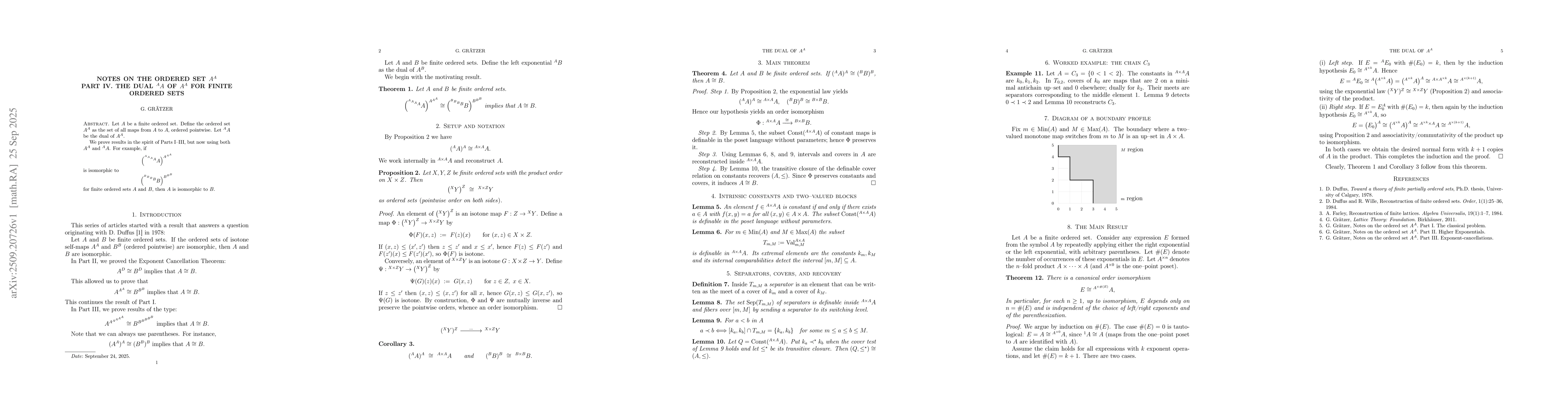 Thumbnail for Notes on the ordered set $A^A$. Part IV. The dual ${}^{A}\!A$ of $A^A$
  for finite ordered sets