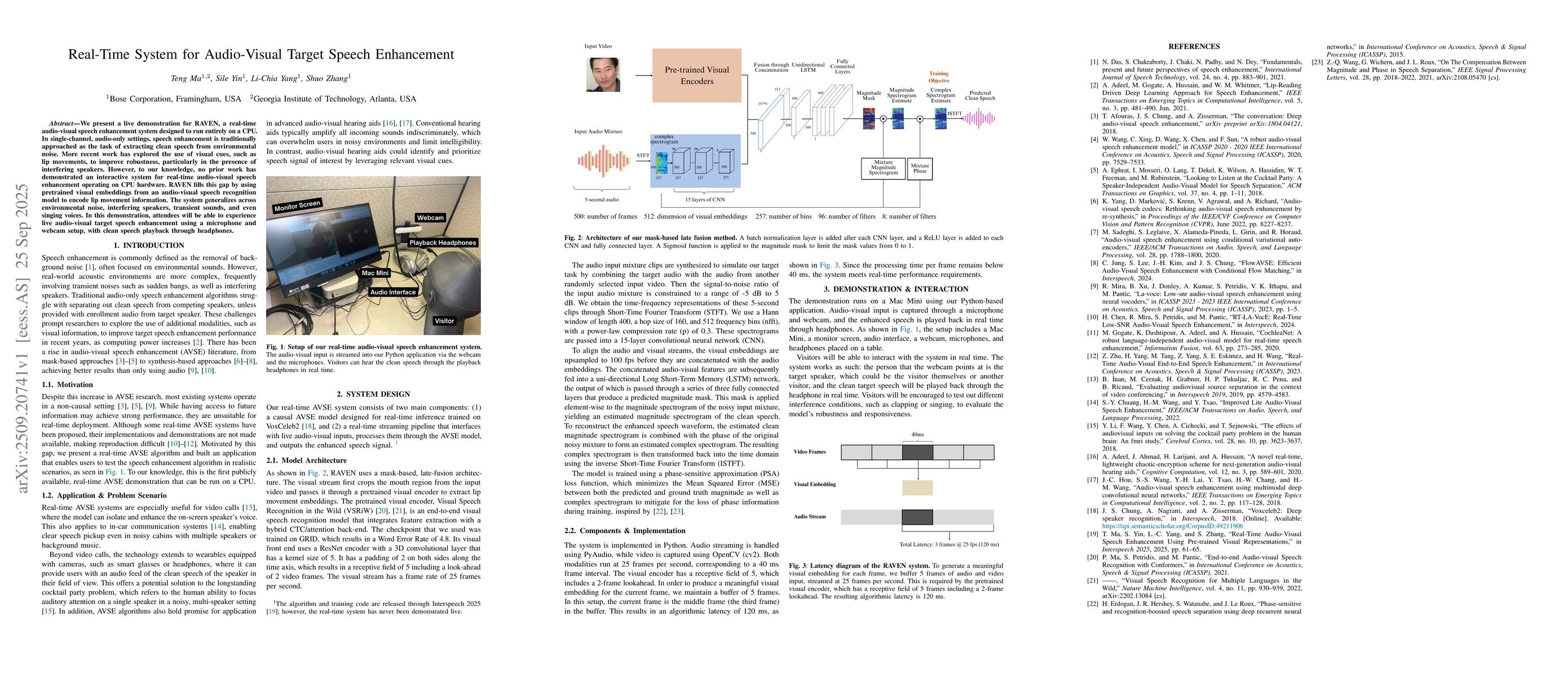 Thumbnail for Real-Time System for Audio-Visual Target Speech Enhancement
