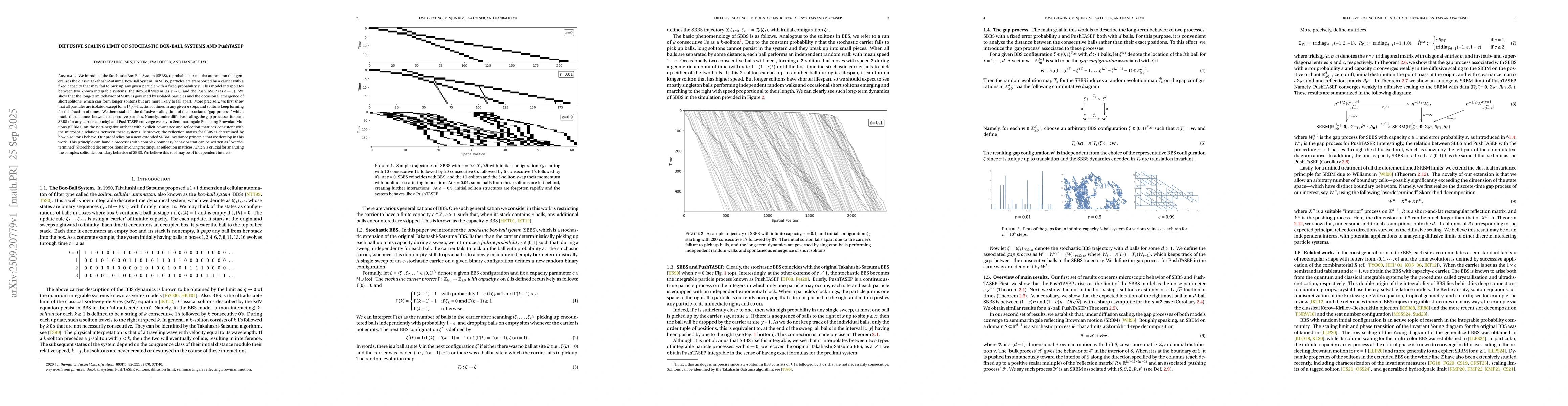 Thumbnail for Diffusive Scaling limit of stochastic Box-Ball systems and PushTASEP