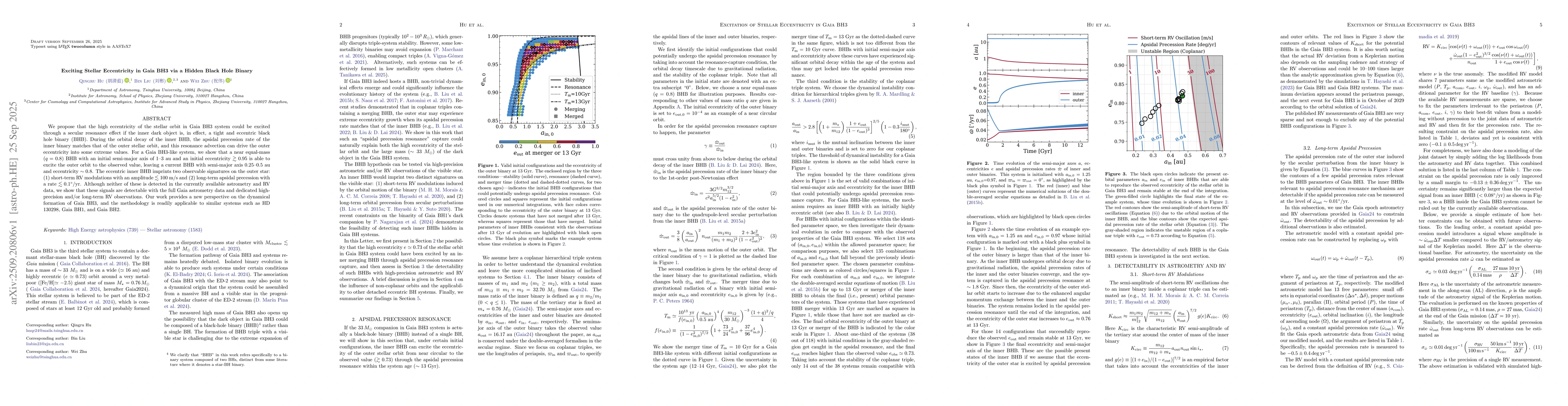 Thumbnail for Exciting Stellar Eccentricity in Gaia BH3 via a Hidden Black Hole Binary