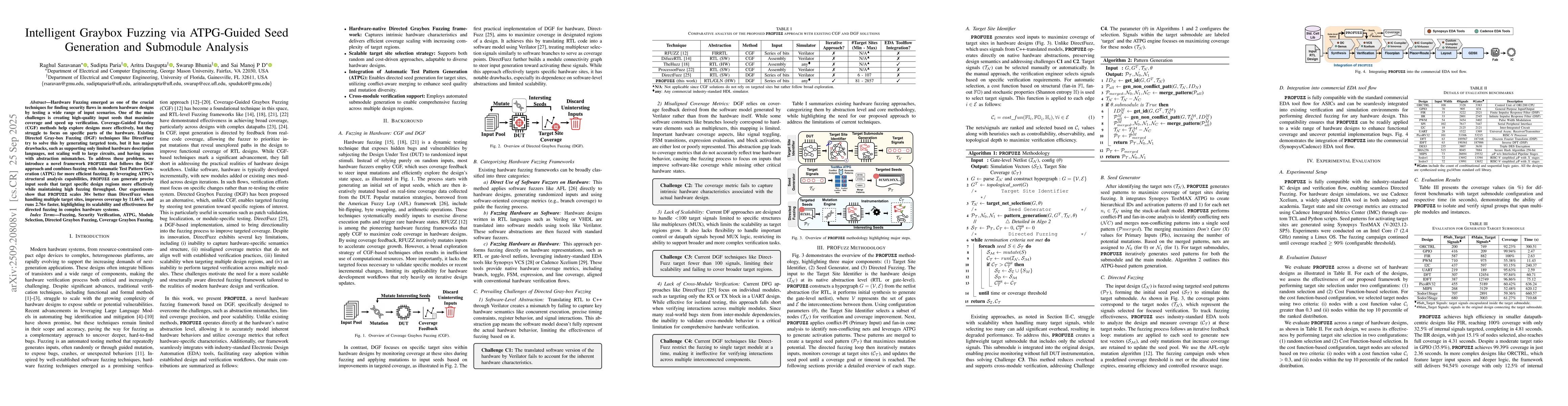 Thumbnail for Intelligent Graybox Fuzzing via ATPG-Guided Seed Generation and
  Submodule Analysis