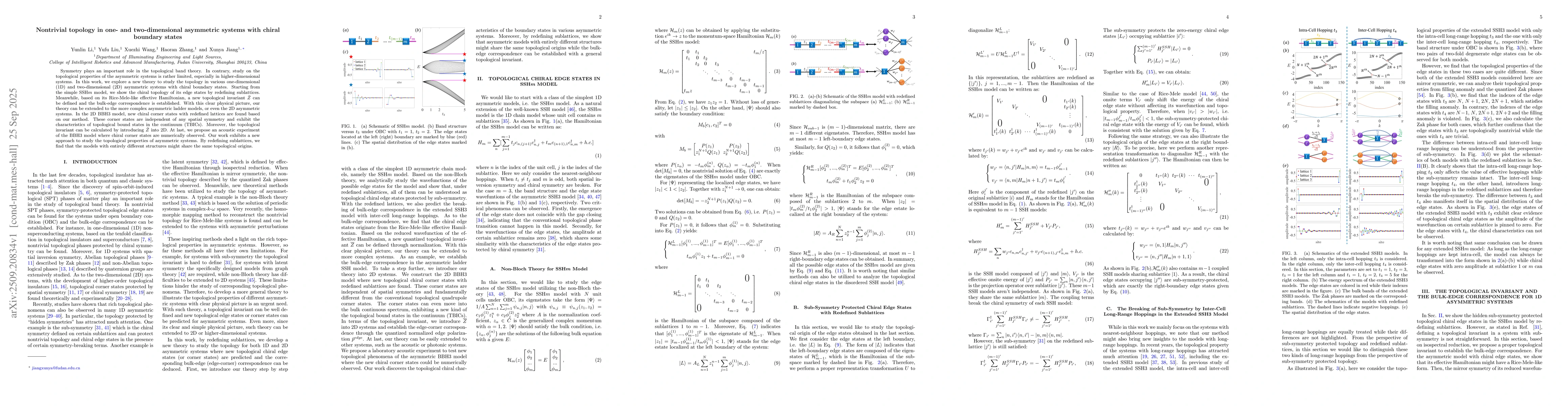 Thumbnail for Nontrivial topology in one- and two-dimensional asymmetric systems with
  chiral boundary states