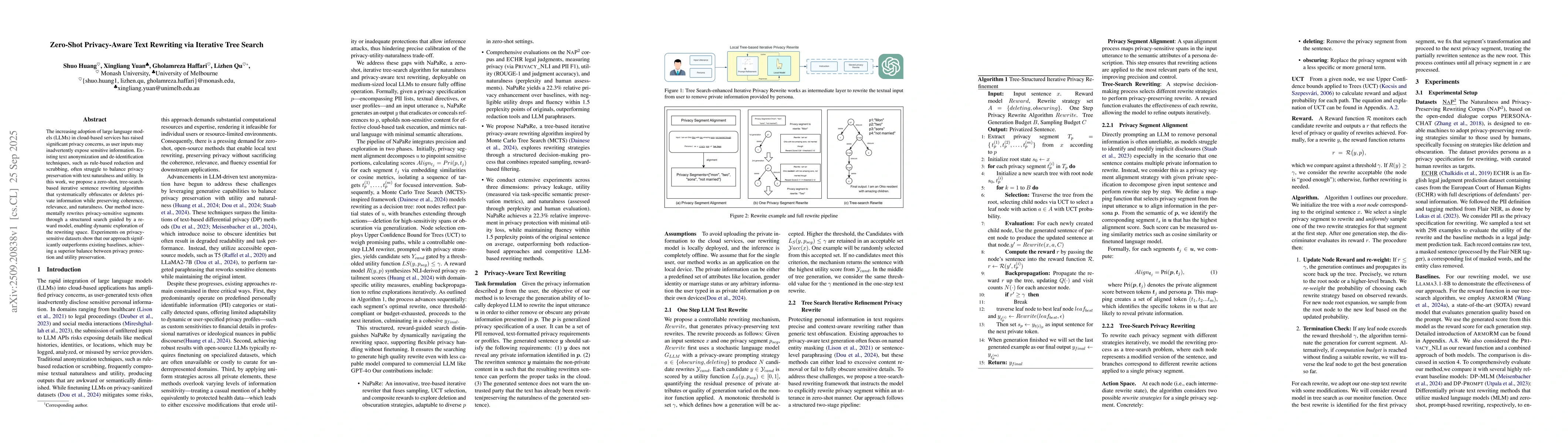 Thumbnail for Zero-Shot Privacy-Aware Text Rewriting via Iterative Tree Search