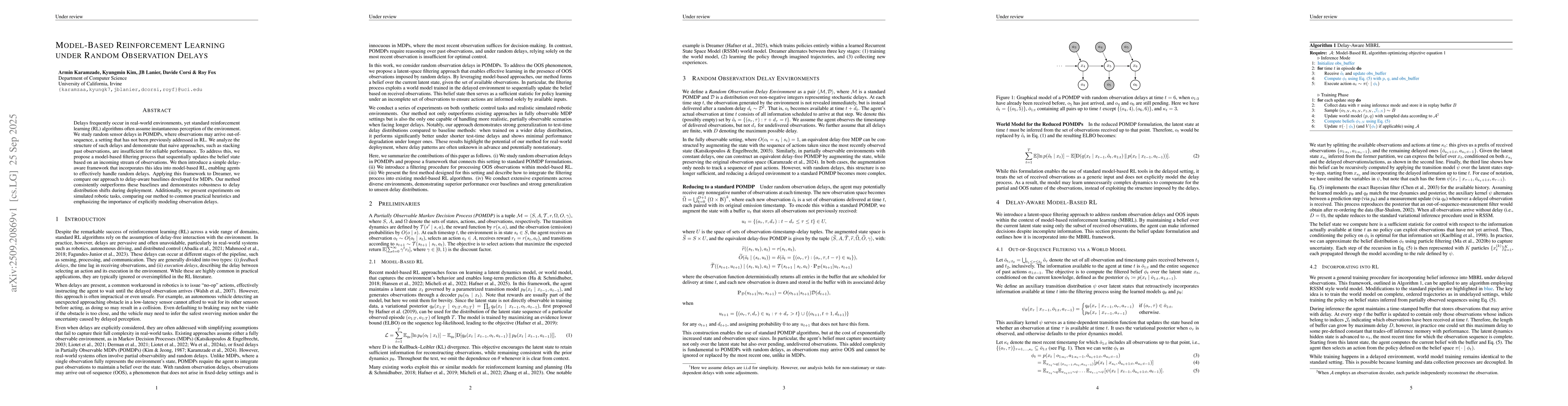Thumbnail for Model-Based Reinforcement Learning under Random Observation Delays