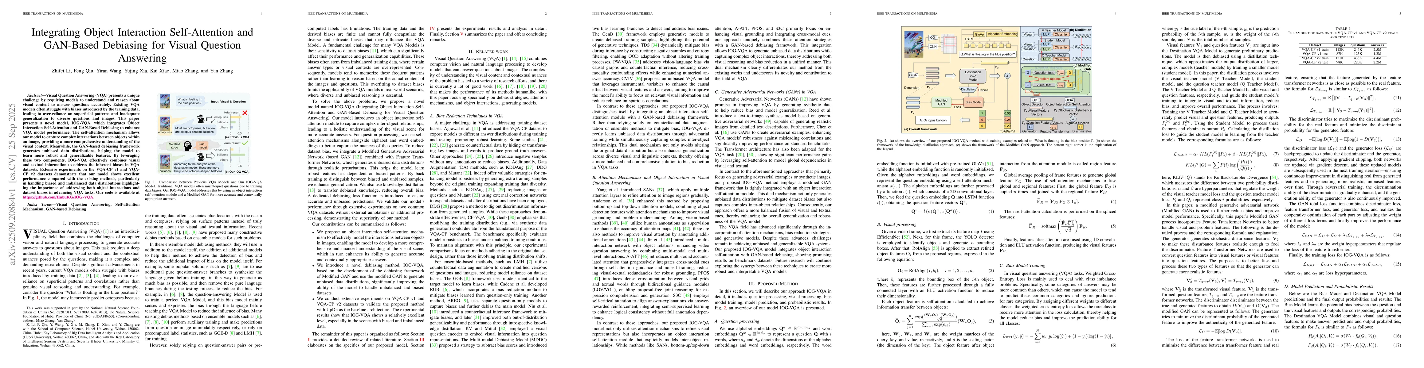 Thumbnail for Integrating Object Interaction Self-Attention and GAN-Based Debiasing
  for Visual Question Answering