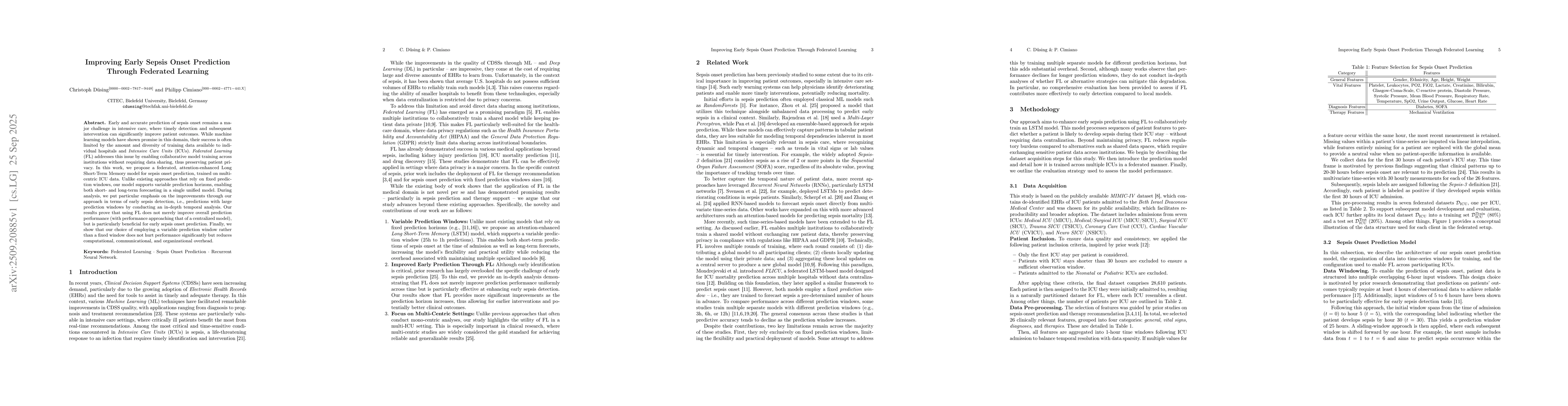 Thumbnail for Improving Early Sepsis Onset Prediction Through Federated Learning