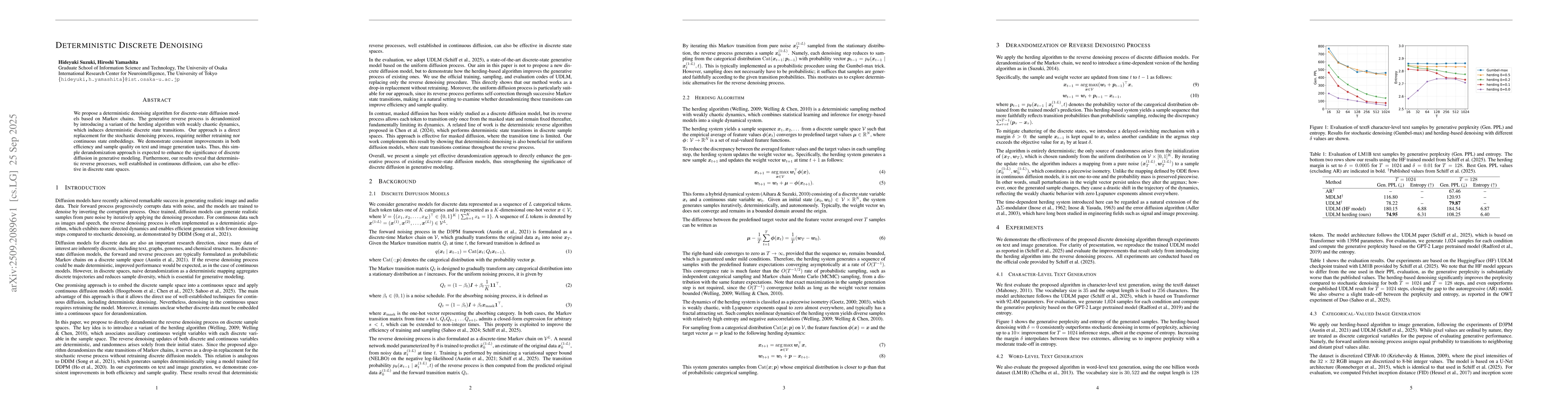 Thumbnail for Deterministic Discrete Denoising