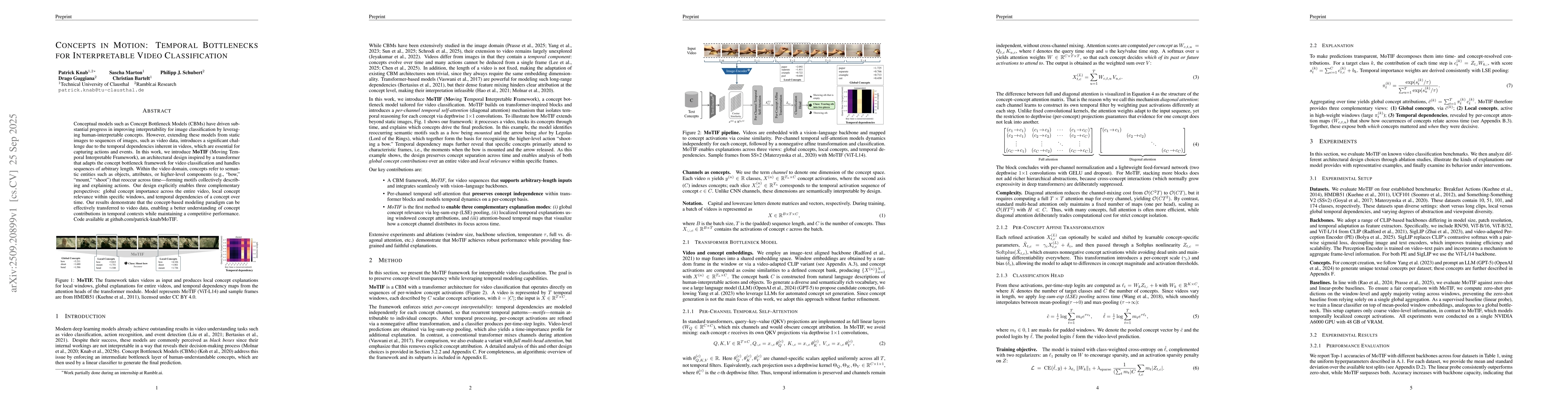 Thumbnail for Concepts in Motion: Temporal Bottlenecks for Interpretable Video
  Classification