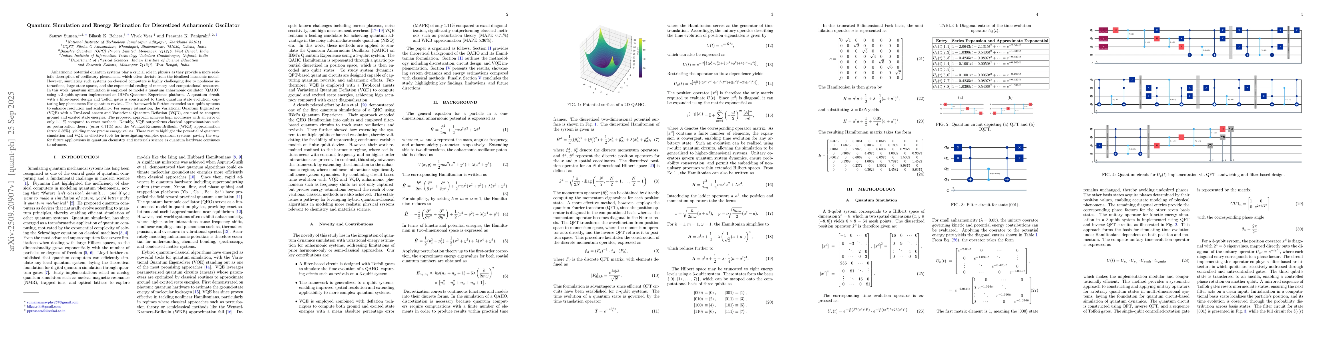 Thumbnail for Quantum Simulation and Energy Estimation for Discretized Anharmonic
  oscillator