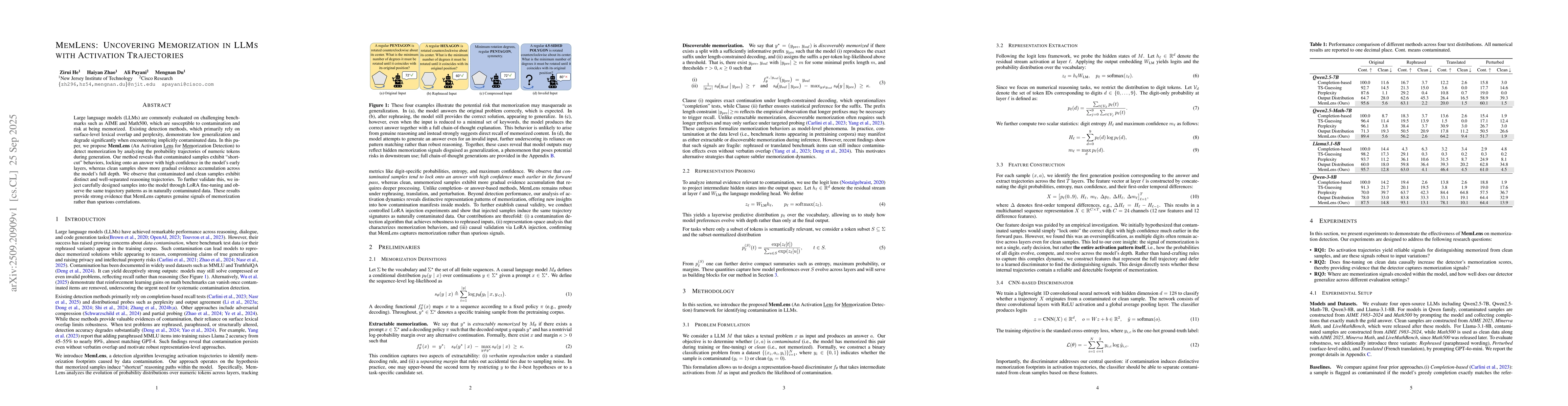 Thumbnail for MemLens: Uncovering Memorization in LLMs with Activation Trajectories