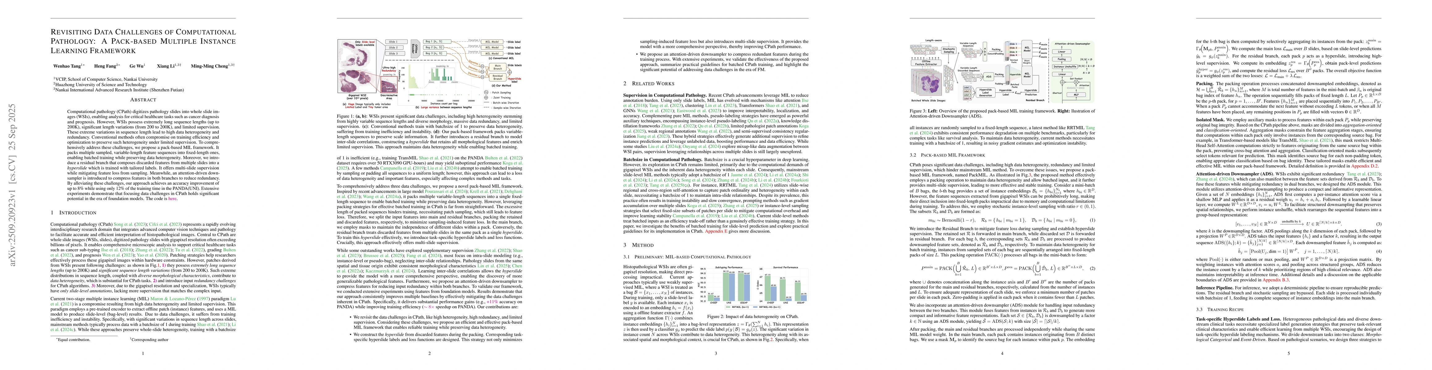Thumbnail for Revisiting Data Challenges of Computational Pathology: A Pack-based
  Multiple Instance Learning Framework
