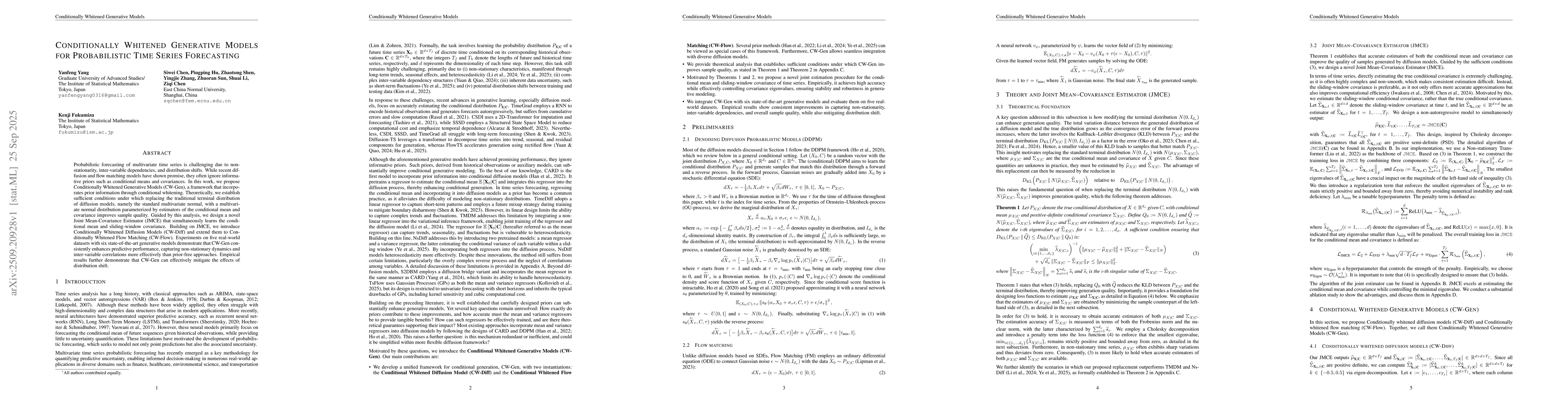 Thumbnail for Conditionally Whitened Generative Models for Probabilistic Time Series
  Forecasting