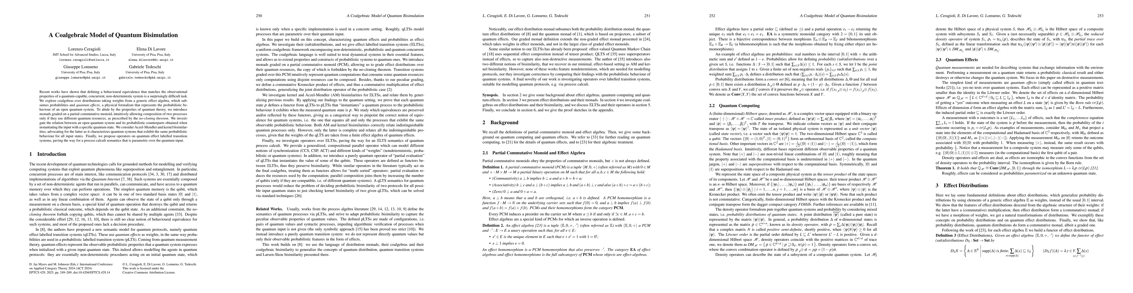 Thumbnail for A Coalgebraic Model of Quantum Bisimulation