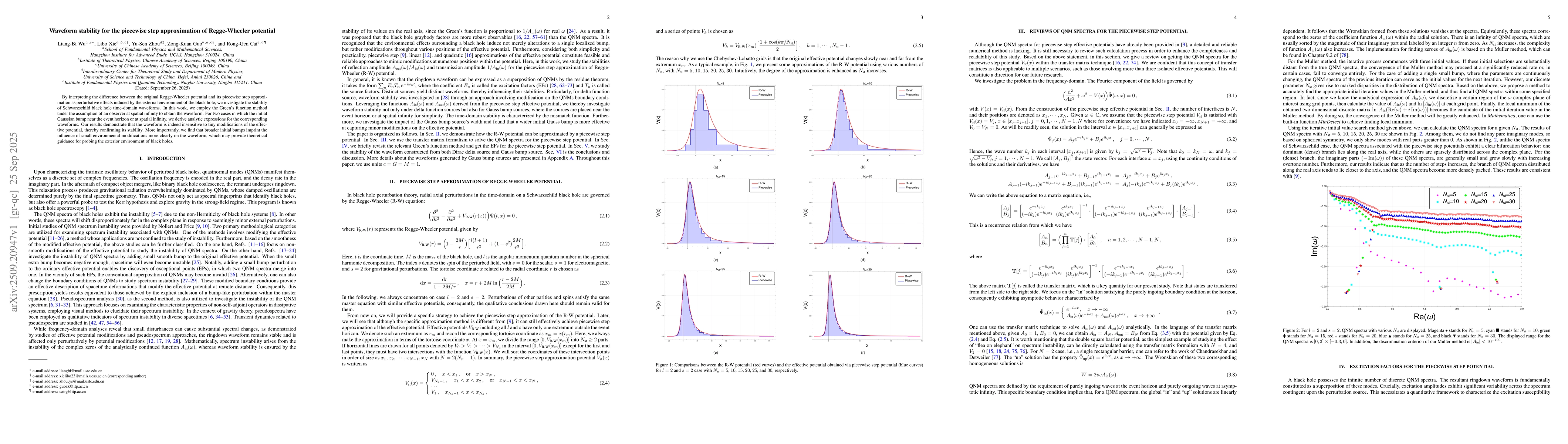 Thumbnail for Waveform stability for the piecewise step approximation of Regge-Wheeler
  potential