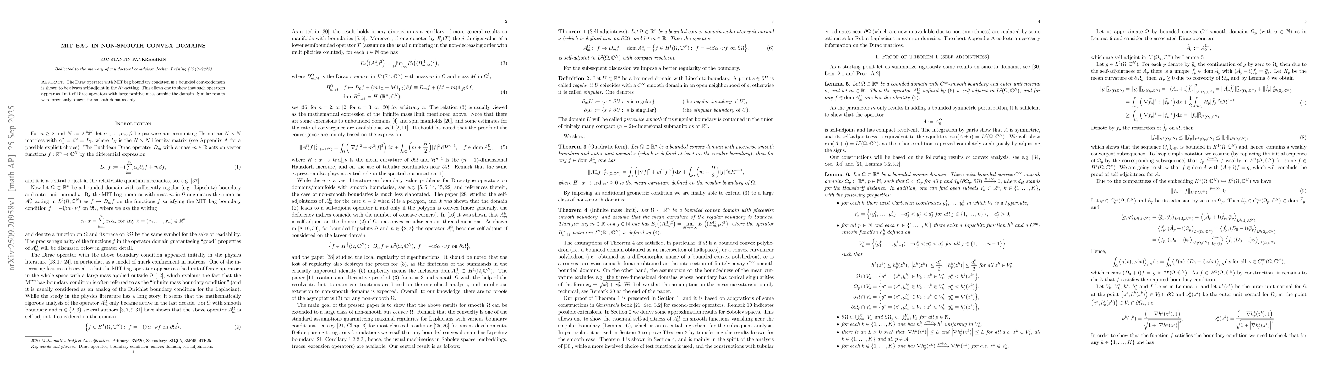 Thumbnail for MIT bag in non-smooth convex domains