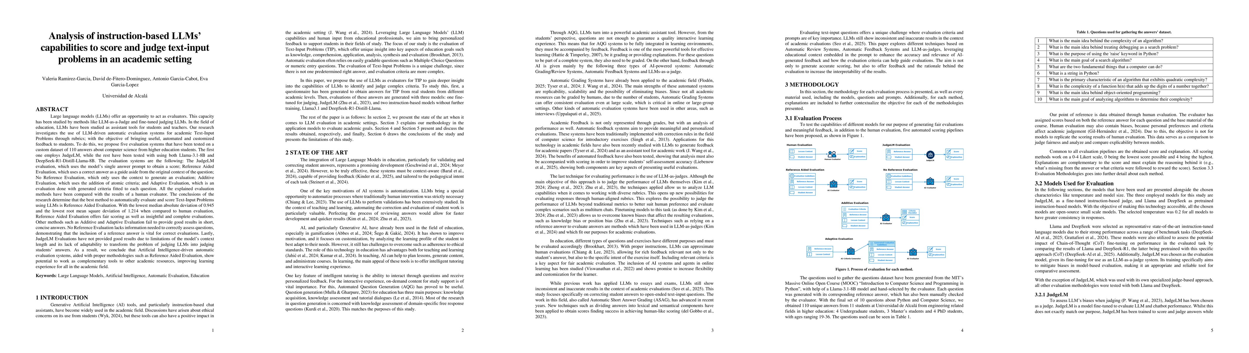 Thumbnail for Analysis of instruction-based LLMs' capabilities to score and judge
  text-input problems in an academic setting