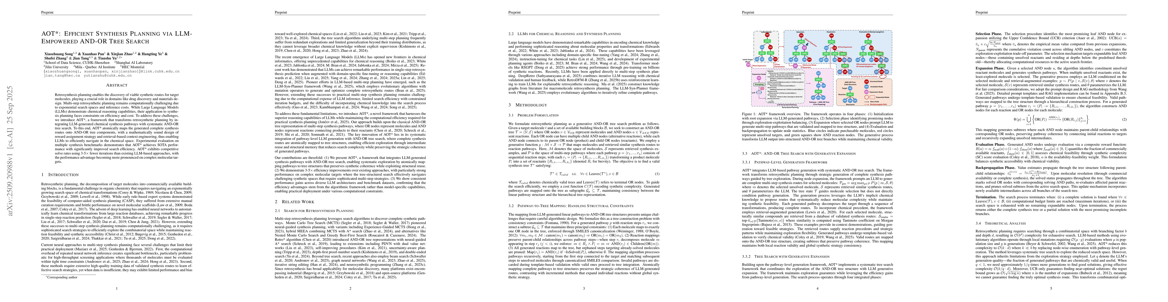 Thumbnail for AOT*: Efficient Synthesis Planning via LLM-Empowered AND-OR Tree Search