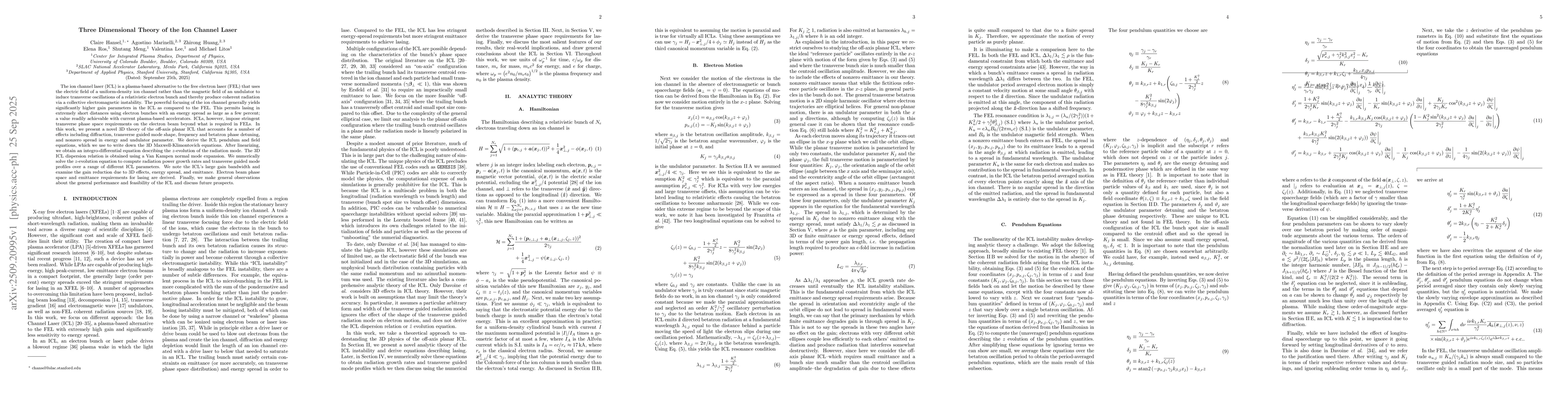 Thumbnail for Three Dimensional Theory of the Ion Channel Laser