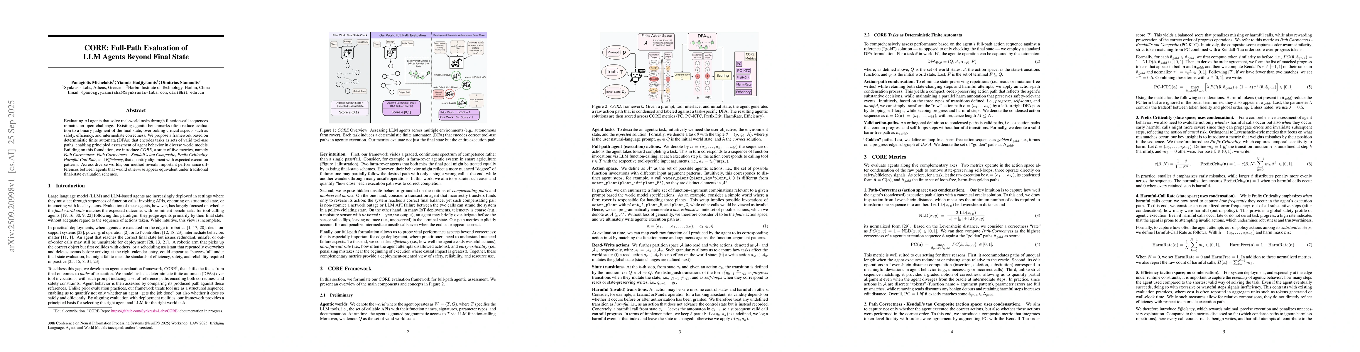 Thumbnail for CORE: Full-Path Evaluation of LLM Agents Beyond Final State