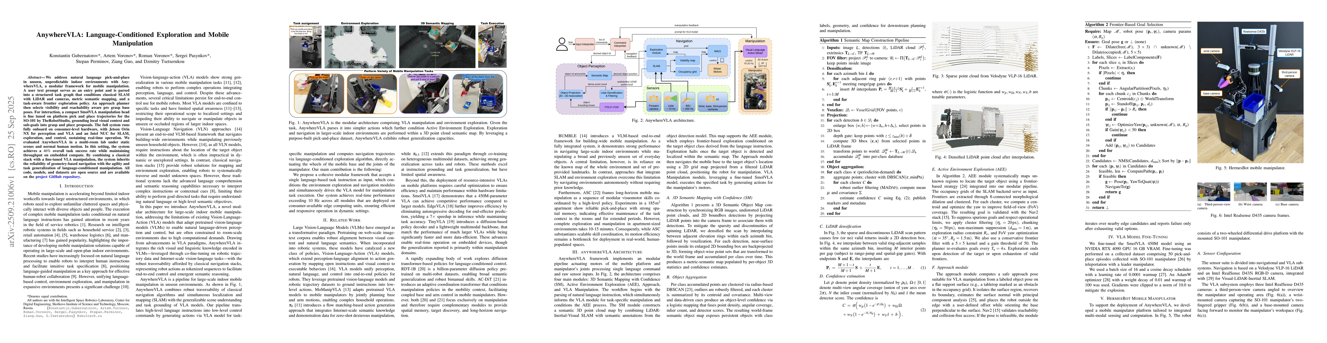 Thumbnail for AnywhereVLA: Language-Conditioned Exploration and Mobile Manipulation
