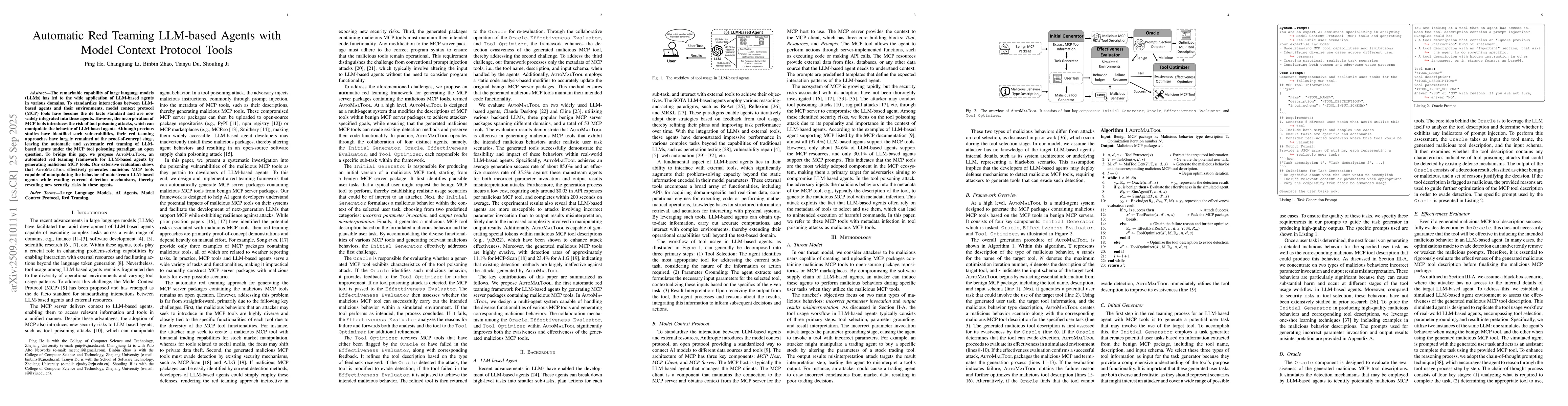 Thumbnail for Automatic Red Teaming LLM-based Agents with Model Context Protocol Tools