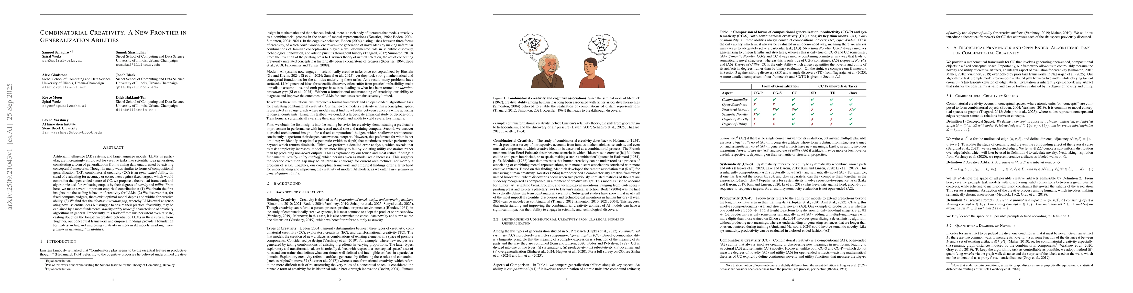 Thumbnail for Combinatorial Creativity: A New Frontier in Generalization Abilities