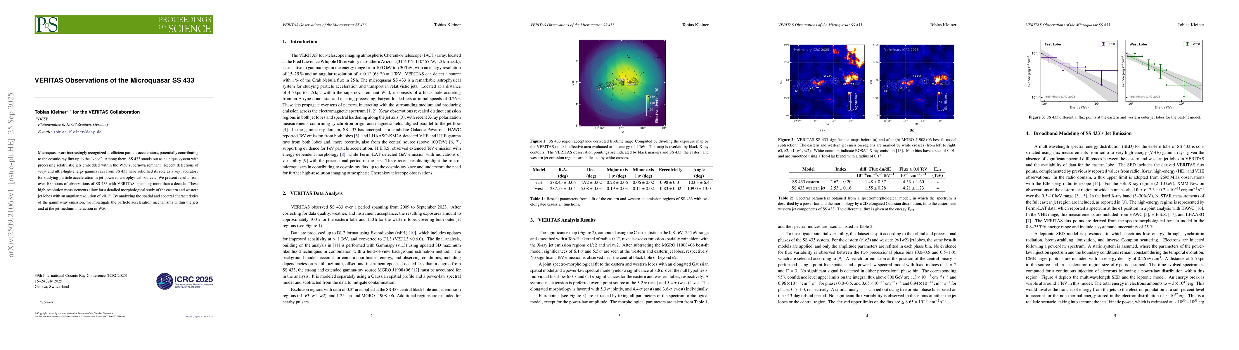 Thumbnail for VERITAS Observations of the Microquasar SS 433