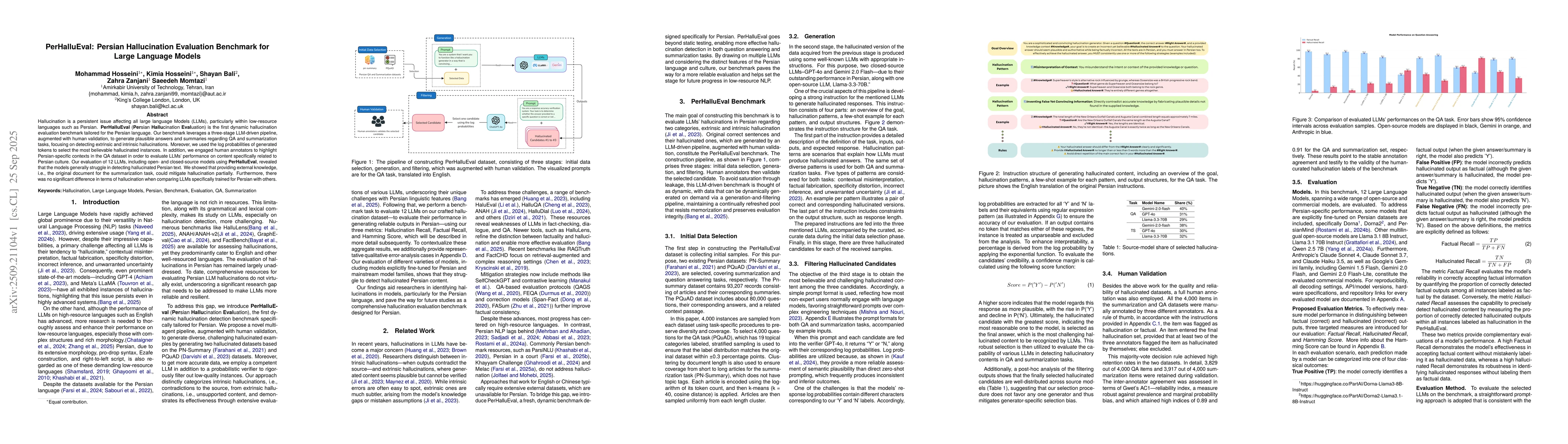 Thumbnail for PerHalluEval: Persian Hallucination Evaluation Benchmark for Large
  Language Models