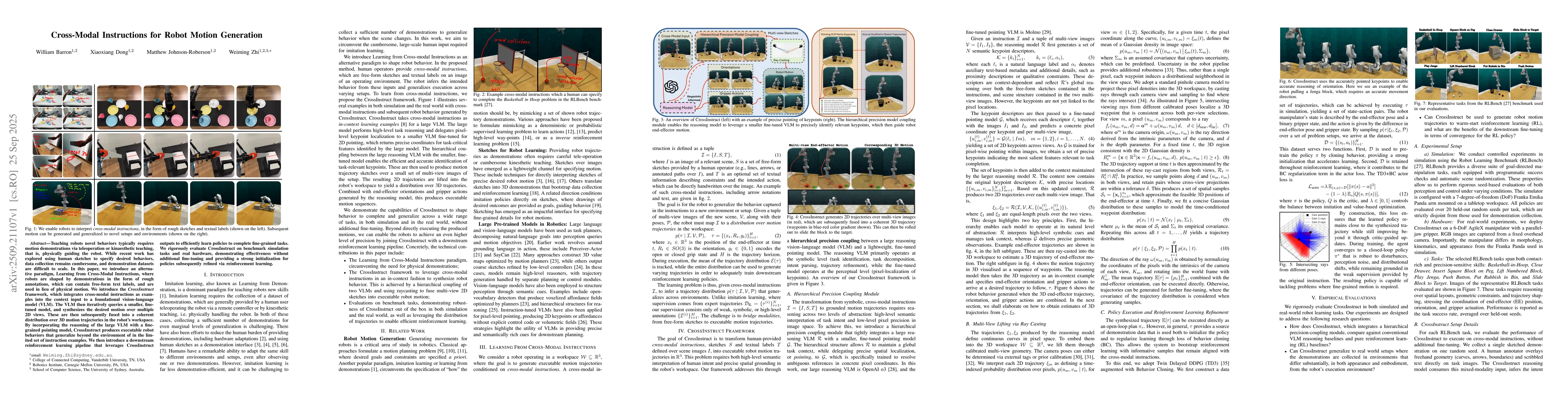 Thumbnail for Cross-Modal Instructions for Robot Motion Generation