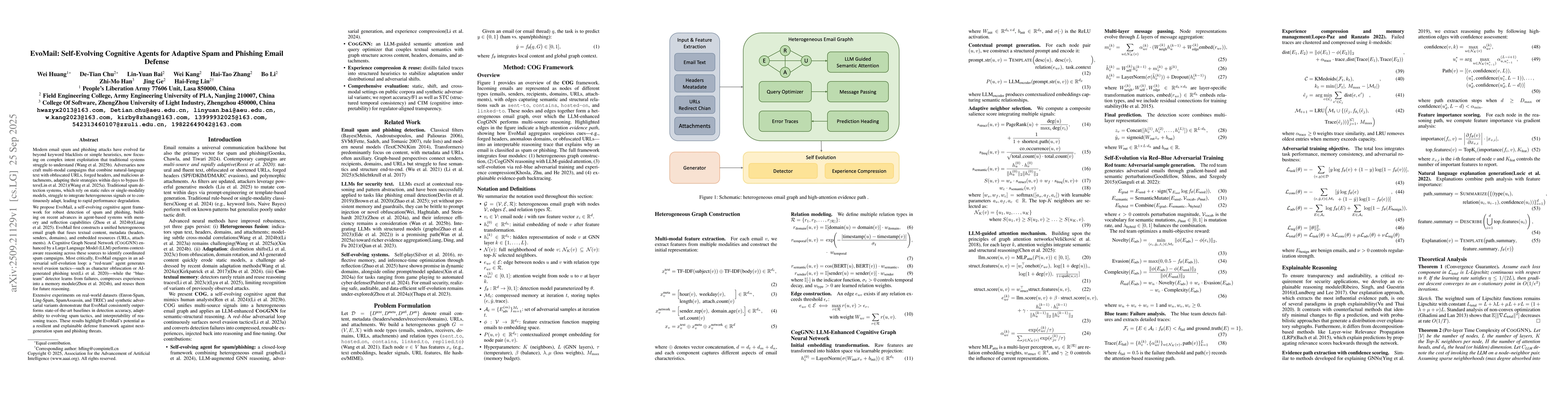 Thumbnail for EvoMail: Self-Evolving Cognitive Agents for Adaptive Spam and Phishing
  Email Defense