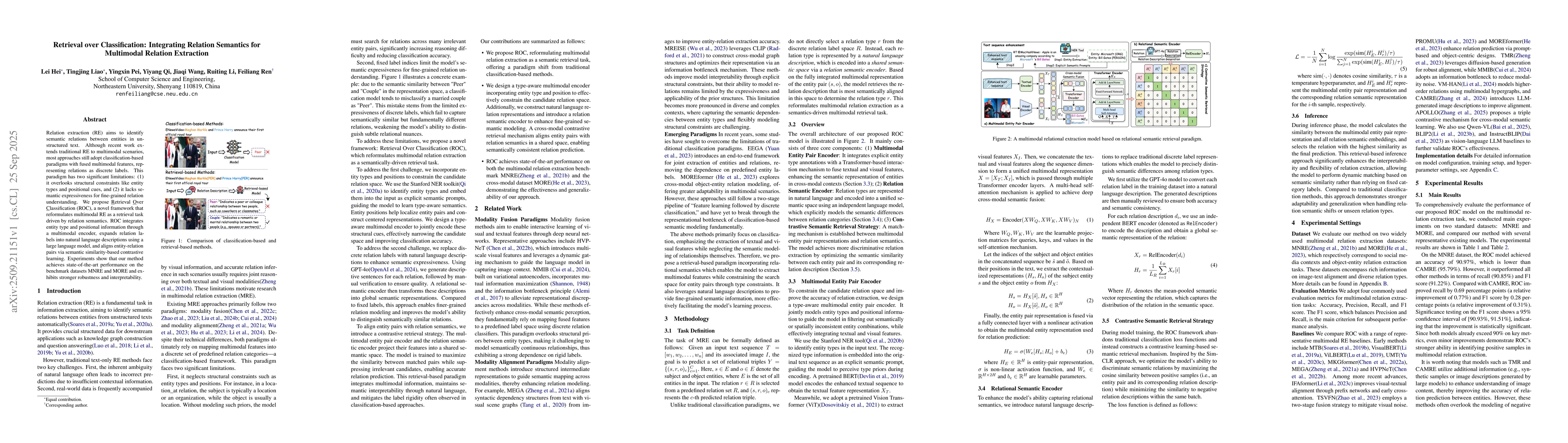 Thumbnail for Retrieval over Classification: Integrating Relation Semantics for
  Multimodal Relation Extraction