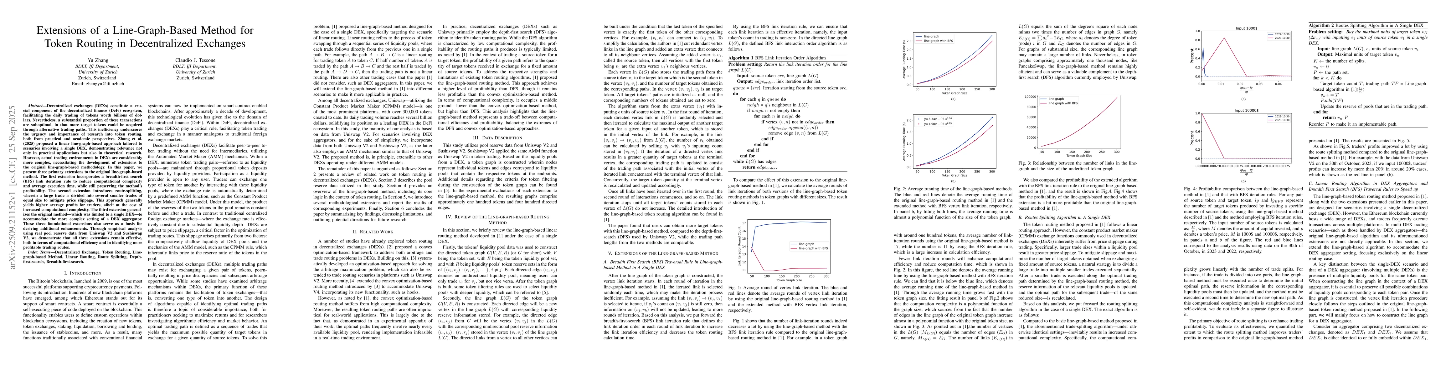 Thumbnail for Extensions of a Line-Graph-Based Method for Token Routing in
  Decentralized Exchanges