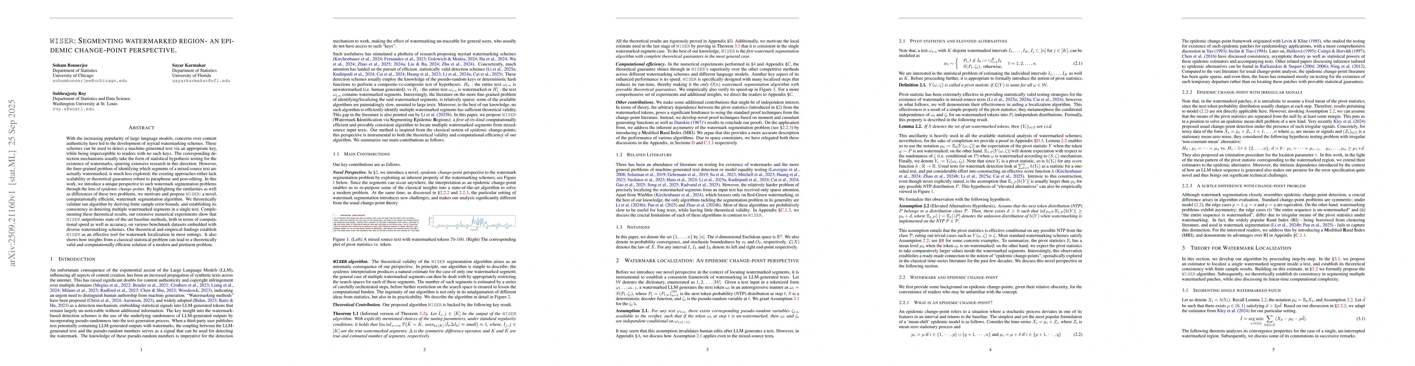 Thumbnail for WISER: Segmenting watermarked region - an epidemic change-point
  perspective