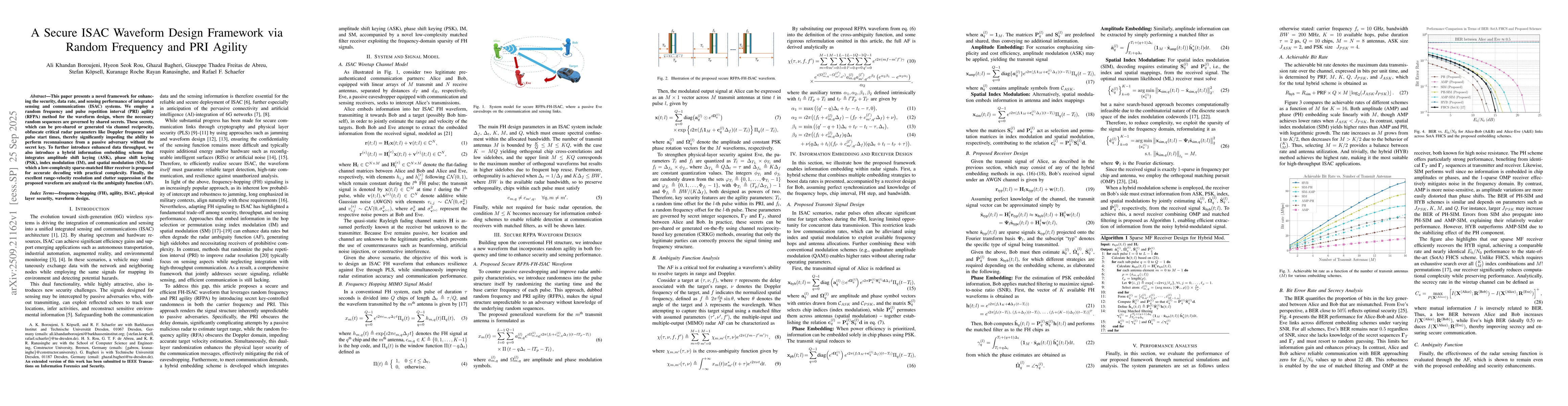 Thumbnail for A Secure ISAC Waveform Design Framework via Random Frequency and PRI
  Agility